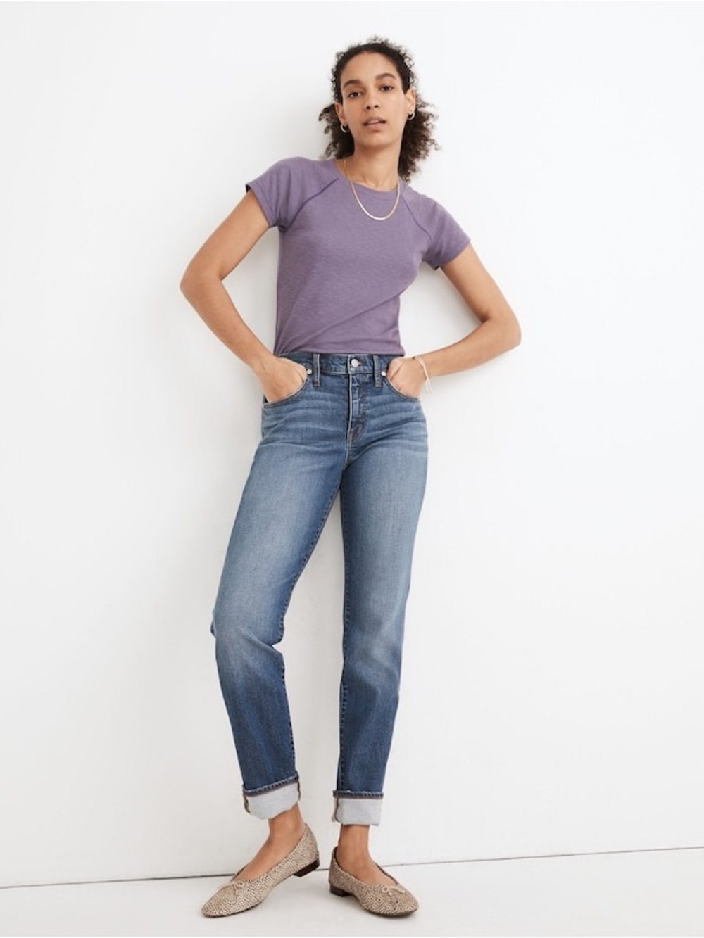 Madewell The Slim Boyjean in Eames Wash